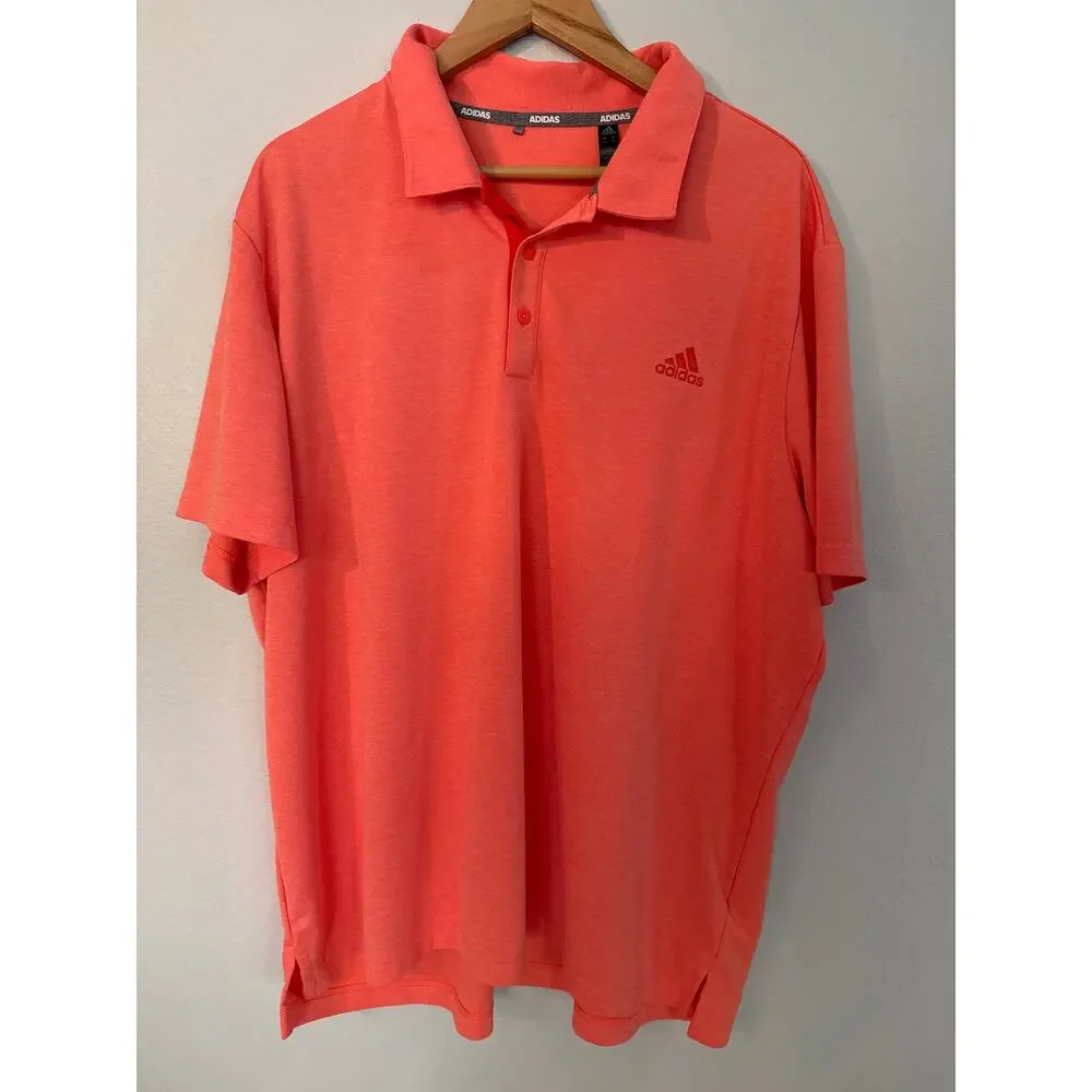 Adidas Men’s Bright Orange Golf Polo Size 2XL